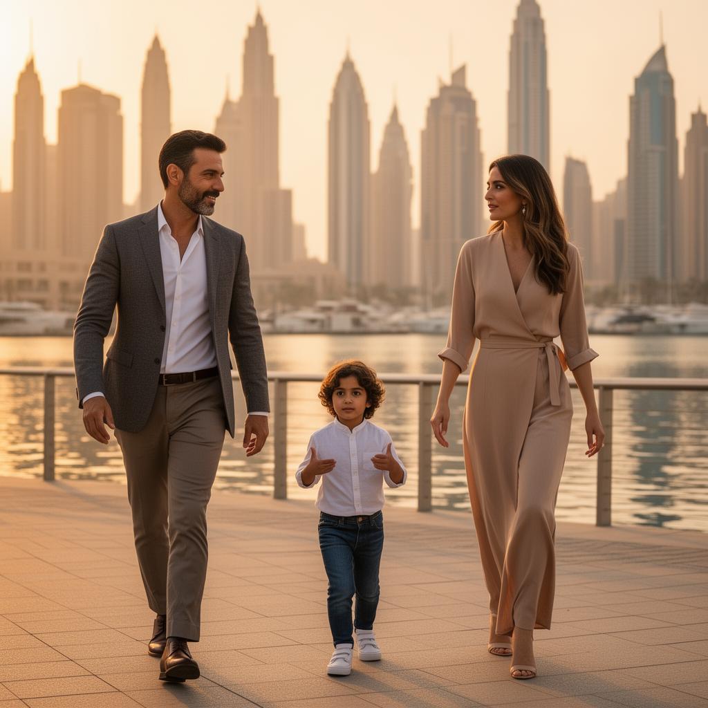 Young dynamic couple creating their Will online from a Dubai apartment